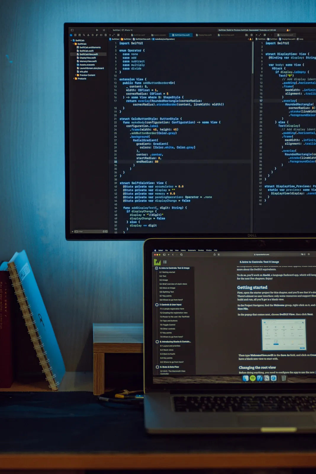 Multi-screen software engineering workspace